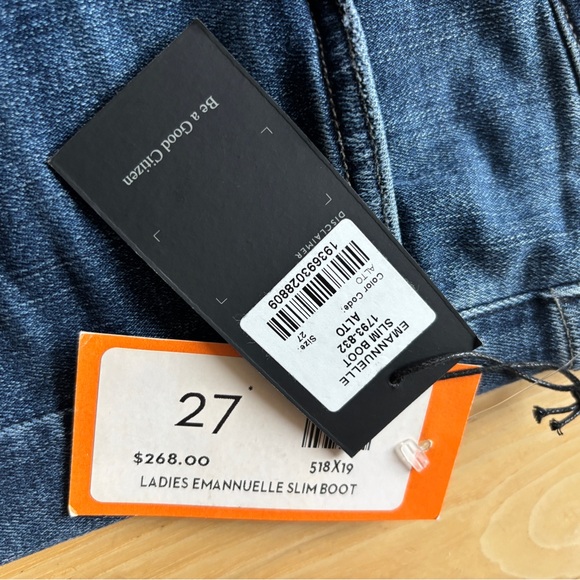 Citizens of Humanity slim bootcut jeans size 27 - Picture 4 of 8